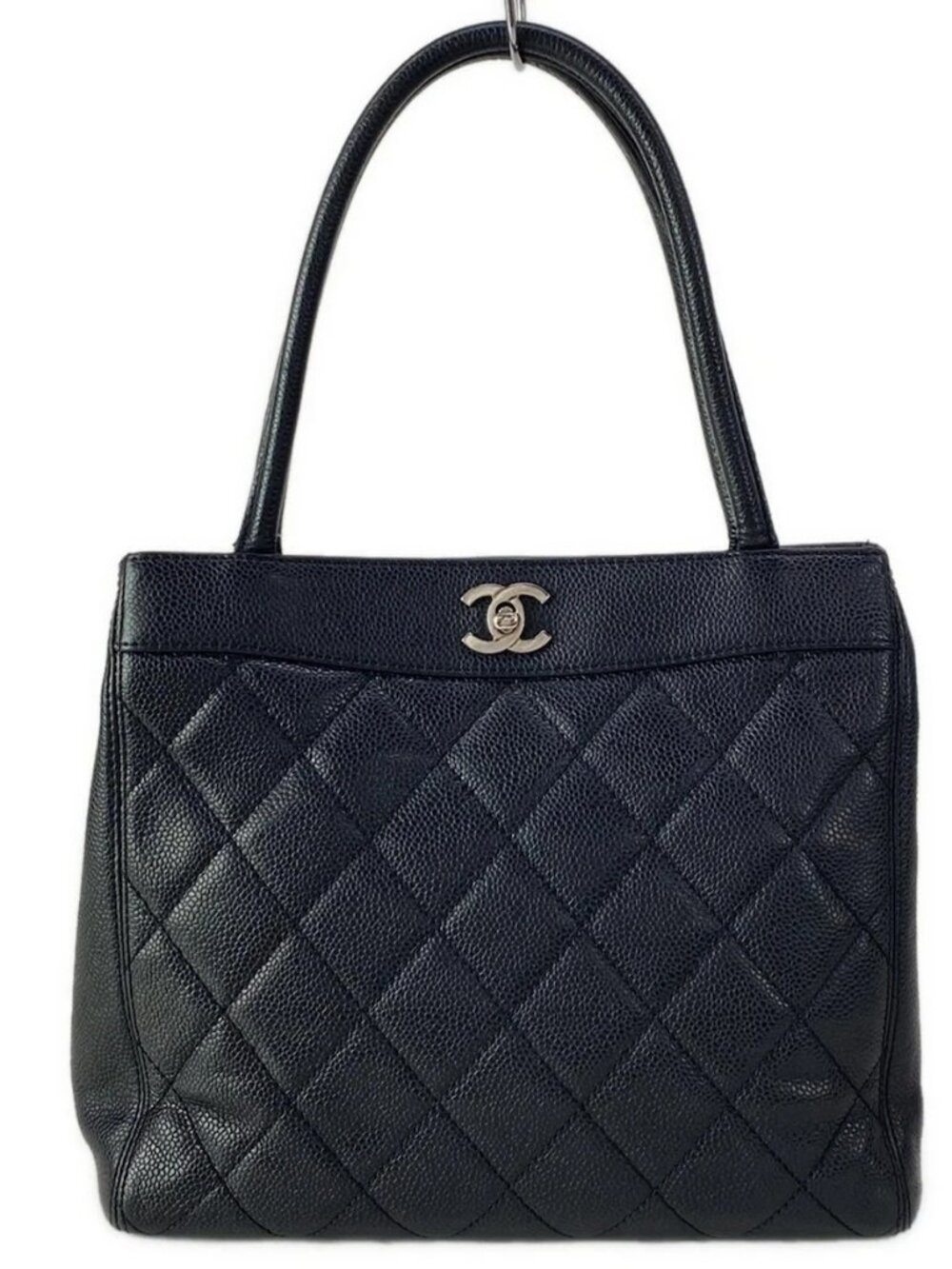 CHANEL Matelasse Black Calfskin Tote Bag